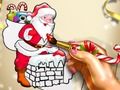 Игра Коледно оцветяване на Дядо Коледа  онлайн