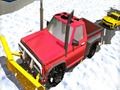 Игра Зимна снежна плуга Джип шофиране  онлайн