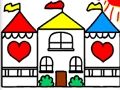 Игра Обратно към училище Книжка за оцветяване DOLLHOUSE  онлайн