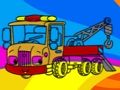 Игра Книжка за оцветяване на теглещи камиони  онлайн