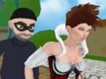 Игра Пробег на метрото на принцесата - Wild Rush VS Robber  онлайн