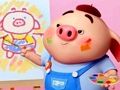 Игра Обратно в училище книжка за оцветяване Свиня  онлайн