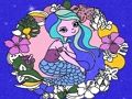 Игра Книжка за оцветяване на русалка Блясък  онлайн