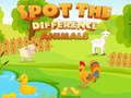 Игра Открийте различните животни  онлайн