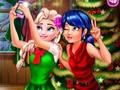 Игра Коледно селфи на калинка и Елза  онлайн