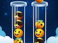 Игра Пъзел за сортиране по цветове на емоджи  онлайн