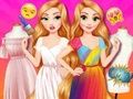 Игра Оцветяване на дрехи за принцеси  онлайн