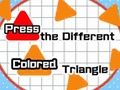 Игра Натиснете Различния цветен триъгълник  онлайн