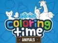 Игра HelloKids оцветяване време животни  онлайн