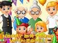 Игра Честит рожден ден със семейството  онлайн