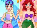Игра Лятна срещу зимна битка на принцесите  онлайн