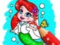 Игра Книжка за оцветяване: Русалка  онлайн