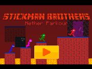 Игра Stickman Brothers Nether Parkour онлайн