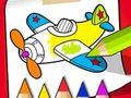 Игра Книжка за оцветяване: Сладък самолет  онлайн