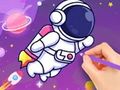 Игра Книжка за оцветяване: Астронавт  онлайн