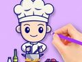 Игра Книжка за оцветяване: Готвач  онлайн