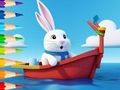 Игра Книжка за оцветяване: Плаващ заек  онлайн
