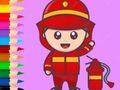 Игра Книжка за оцветяване: пожарникар  онлайн