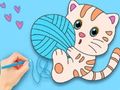 Игра Книжка за оцветяване: Сладка котка  онлайн