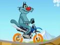 Игра Oggy и мотоциклета на хлебарки  онлайн