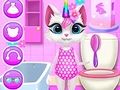 Игра Ежедневна грижа за Kitty Unicorn  онлайн