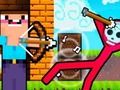 Игра Noob Archer срещу Stickman Zombie  онлайн