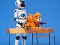 Игра Книжка за оцветяване: робот и куче  онлайн