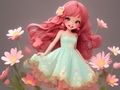 Игра Книжка за оцветяване: Рокля на цветя  онлайн