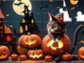 Игра Пъзел: Котка за Хелоуин  онлайн