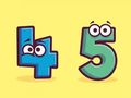 Игра Книжка за оцветяване: Номер 4-5  онлайн