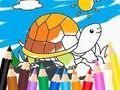Игра Книжка за оцветяване: Слънчева костенурка  онлайн