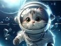 Игра Пъзел: Астронавт-Котка  онлайн