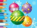 Игра Книжка за оцветяване: Коледни украсени топки  онлайн