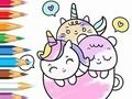 Игра Книжка за оцветяване: Чаша с еднорог  онлайн