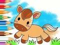 Игра Книжка за оцветяване: Бягащ кон  онлайн