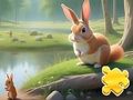 Игра Пъзел: заек и катерици  онлайн