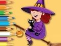 Игра Книжка за оцветяване: Стажантка вещица  онлайн