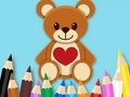 Игра Книжка за оцветяване: Играчка мечка  онлайн
