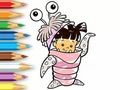 Игра Книжка за оцветяване: Момиче с костюм на чудовище  онлайн