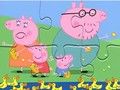 Игра Пъзел: Прасенце Пепа нахрани патици  онлайн