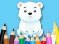 Игра Книжка за оцветяване: Бяла мечка  онлайн