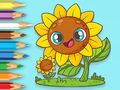 Игра Книжка за оцветяване: Слънчогледи  онлайн