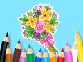 Игра Книжка за оцветяване: любовен букет  онлайн