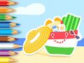 Игра Книжка за оцветяване: лятна плажна екипировка  онлайн