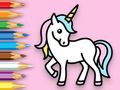 Игра Книжка за оцветяване: Щастлив еднорог  онлайн