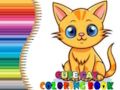 Игра Книжка за оцветяване на сладка котка  онлайн