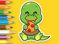 Игра Книжка за оцветяване: гладни динозаври  онлайн