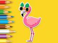 Игра Книжка за оцветяване: Фламинго  онлайн
