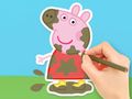 Игра Книжка за оцветяване: Пепа в калта  онлайн