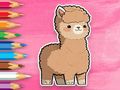 Игра Книжка за оцветяване: Сладка алпака  онлайн